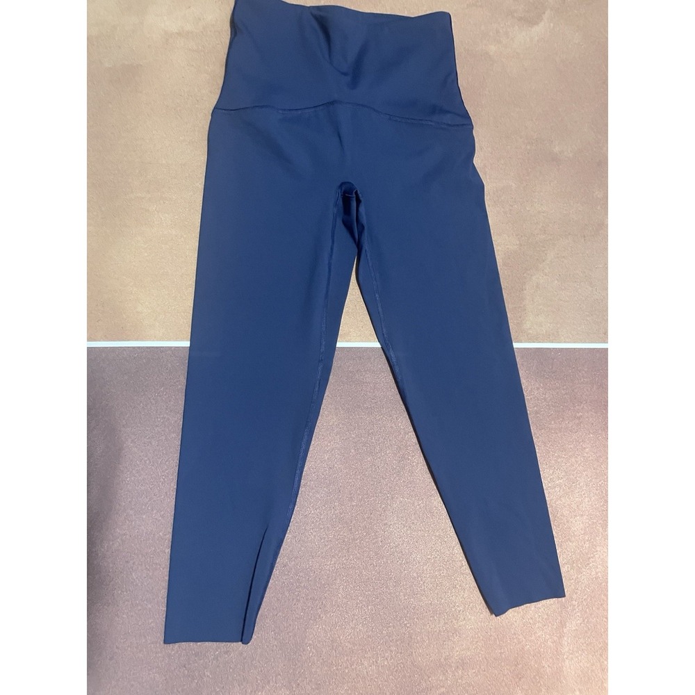 Spanx High Waist Sculpt Cropped Leggings Navy Size‎ M Gym Running Jogging Summer